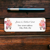 Pink Peach Gold Blumenschrift Benutzerdefiniertes