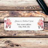 Pink Peach Gold Blumenschrift Benutzerdefiniertes