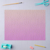Pink Peach Gold Ombre Confetti Dots Seidenpapier (Basteln)