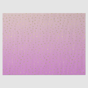 Pink Peach Gold Ombre Confetti Dots Seidenpapier