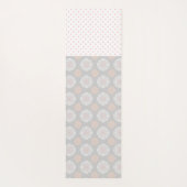 Pink Peach Gray Dots Trendy Monogram Yoga Mat Yogamatte (Rückseite)