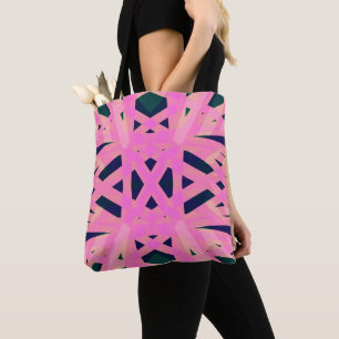Pink Peach Green Blue Art Deco Geometrische Damen Tasche
