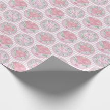 Pink Peach Hot Air Ballon - Blumenmuster