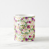 Pink Peach Lila Burgund Wasserfarben Kaffeetasse (Mittel)