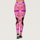 Pink Peach Lila Yoga Fitness Übung Valentine Leggings (Rückseite)