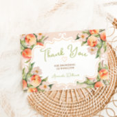 Pink Peach mit Blume Babydusche Buchungsanfrage Dankeskarte