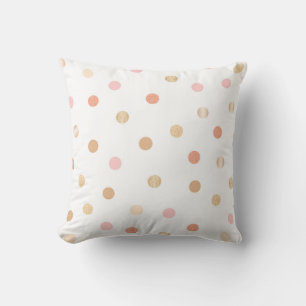 Pink & Peach Polka Dot Kissen