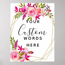 Pink Peach Rose erstellen Ihre eigenen individuell Poster