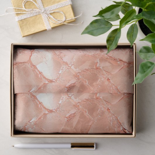 Pink Peach Rose Gold Glam Seidenpapier (Geschenk)