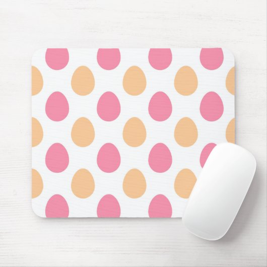 Pink Peach Spring Easter Eggs Paattern Mousepad (Mit Mouse)