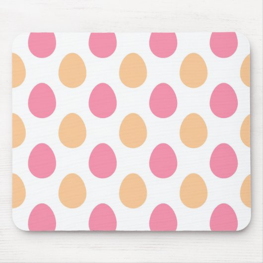 Pink Peach Spring Easter Eggs Paattern Mousepad (Vorne)