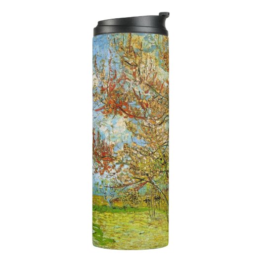 Pink Peach Tree in Blossom by Vincent van Gogh Thermosbecher (Nach links gedreht)