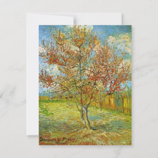 Pink Peach Tree in Blossom von Vincent van Gogh (Vorderseite)