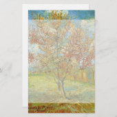 Pink Peach Tree in Blossom von Vincent van Gogh Briefpapier (Vorne/Hinten)