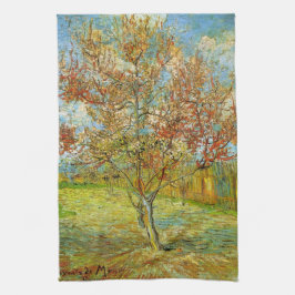Pink Peach Tree in Blossom von Vincent van Gogh Küchentuch