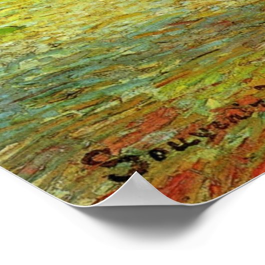 Pink Peach Tree in Blossom von Vincent van Gogh Poster (Ecke)