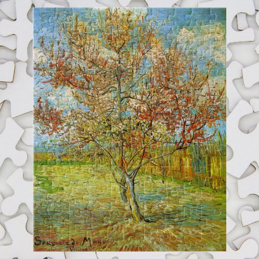 Pink Peach Tree in Blossom von Vincent van Gogh Puzzle