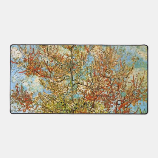 Pink Peach Tree in Blossom von Vincent van Gogh Schreibtischunterlage (Vorderseite)