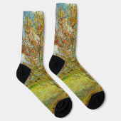 Pink Peach Tree in Blossom von Vincent van Gogh Socken (Rechts)
