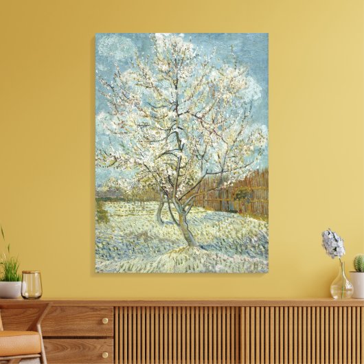 Pink Peach Tree von Vincent Van Gogh Leinwanddruck (Insitu (Wohnzimmer))