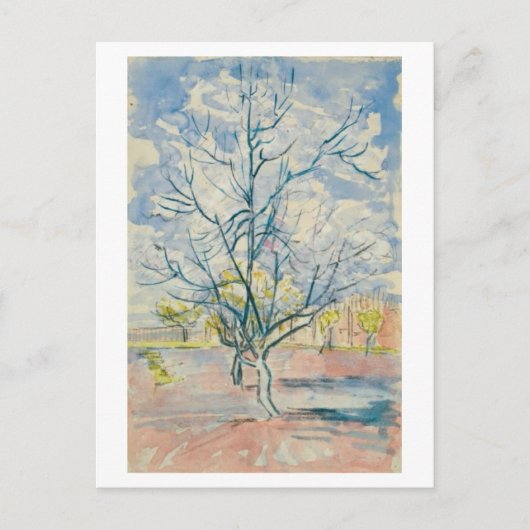 Pink Peach Trees Van Gogh Postkarte (Vorderseite)