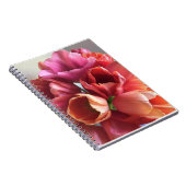 Pink & Peach Tulip Bouquet Notizblock (Rechte Seite)