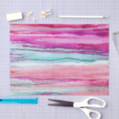 Pink Peach Türkis Waves Seidenpapier (Handwerk)