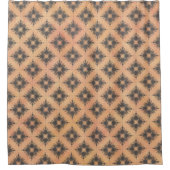 Pink, Peach und Bronze Diamond Burst Muster Duschvorhang (Vorderseite)