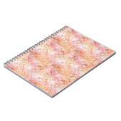 Pink Peach Unicorn Glitzer Notizblock (Linke Seite)