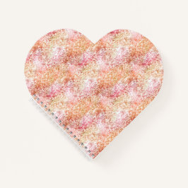 Pink Peach Unicorn Glitzer Notizblock