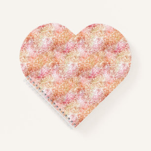 Pink Peach Unicorn Glitzer Notizblock