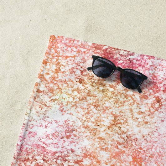 Pink Peach Unicorn Glitzer Strandtuch (Beispiel)