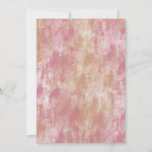 Pink Peach Wedding Einladung (Rückseite)