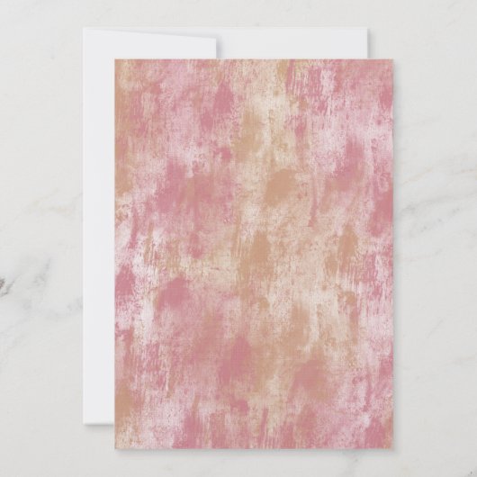 Pink Peach Wedding Einladung (Rückseite)