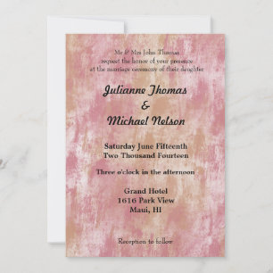 Pink Peach Wedding Einladung