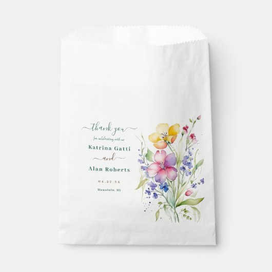 Pink Peach Yellow Blogs Geschenktütchen (Vorderseite)