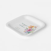 Pink Peach Yellow Blogs Pappteller (Gewinkelt)