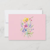 Pink Peach Yellow Blogs RSVP Card Karte (Rückseite)