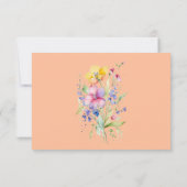 Pink Peach Yellow Blogs RSVP Card Karte (Rückseite)