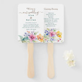 Pink Peach Yellow Blooms Set der Programmlüfter Fächer (Vorne und Hinten)