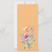 Pink Peach Yellow Blooms Wedding Menu (Rückseite)