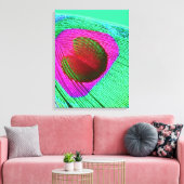 Pink Peacock Feather Leinwanddruck (Insitu (Wohnzimmer))