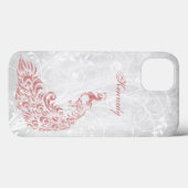 Pink Peacock Personalisiert Case-Mate iPhone Hülle (Rückseite (Horizontal))