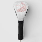 Pink Peacock Personalisiert Golf Headcover (Vorderseite)