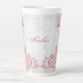 Pink Peacock Personalisiert Milchtasse (Vorderseite)