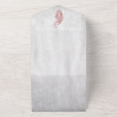 Pink Peacock Wedding All In One Einladung (Außenbereich)