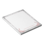 Pink Peacocks Notepad Notizblock (angewinkelt)