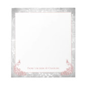 Pink Peacocks Notepad Notizblock (Vorderseite)