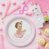 Pink Pearl Ballerina Tutu Babydusche Pappteller (Party)