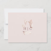 Pink Pearl Botanical Horizontal UAWG RSVP Karte (Rückseite)